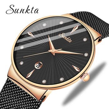 

2019 Hot Women's Watch SUNKTA Brand Luxury Fashion Ladies Watch Waterproof Lady Bracelet Reloj Mujer Clock Relogio Feminino+Box
