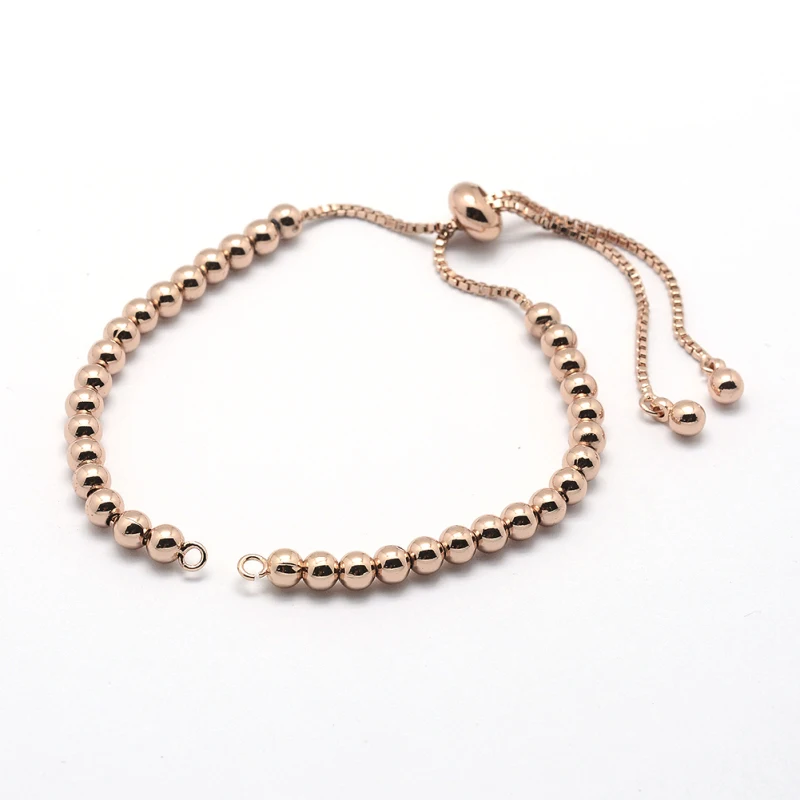 10pcs Adjustable Brass Slider Chain Accessories for Jewelry DIY Charm Bracelet Making 130mm