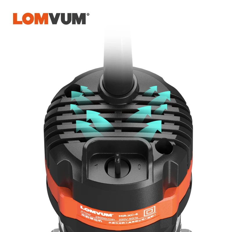 LOMVUM Woodworking Electric Trimmer Renovator Cutter Engraving Slotting Trimming Machine Hand Carving Machine Wood Router