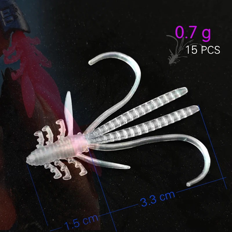 Рыболовные lure15 шт 0 7 г 4 8 см мягкие приманки силиконовые Червячные