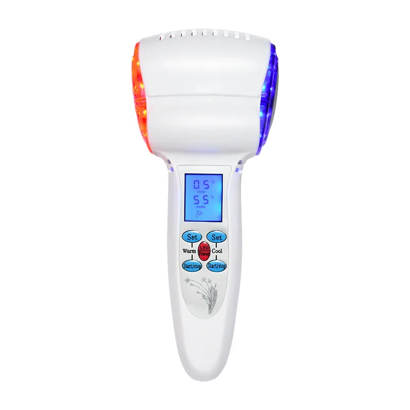 Color Light Facial Aesthetics Therapy Acne Machine Ice Hot Compres Massager For Face Shrink Pores S