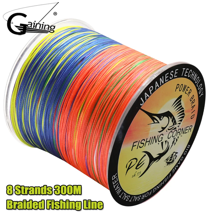 Gaining Improved Braided Fishing Line 8 Strands 300m Abrasion Resistant