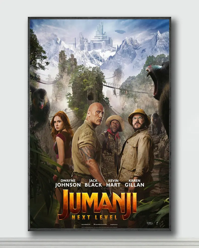 Nj250 Jumanji The Next Level Movie 3 Poster E Stampe In Seta Wall Art Art Poster Home Decor