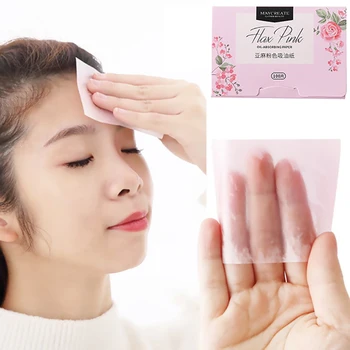 

100pcs/pack Plant Fibres Linen Pulp Makeup Cleansing Oil Absorbing Face Paper Absorb Blotting Facial Cleanser Face Tool