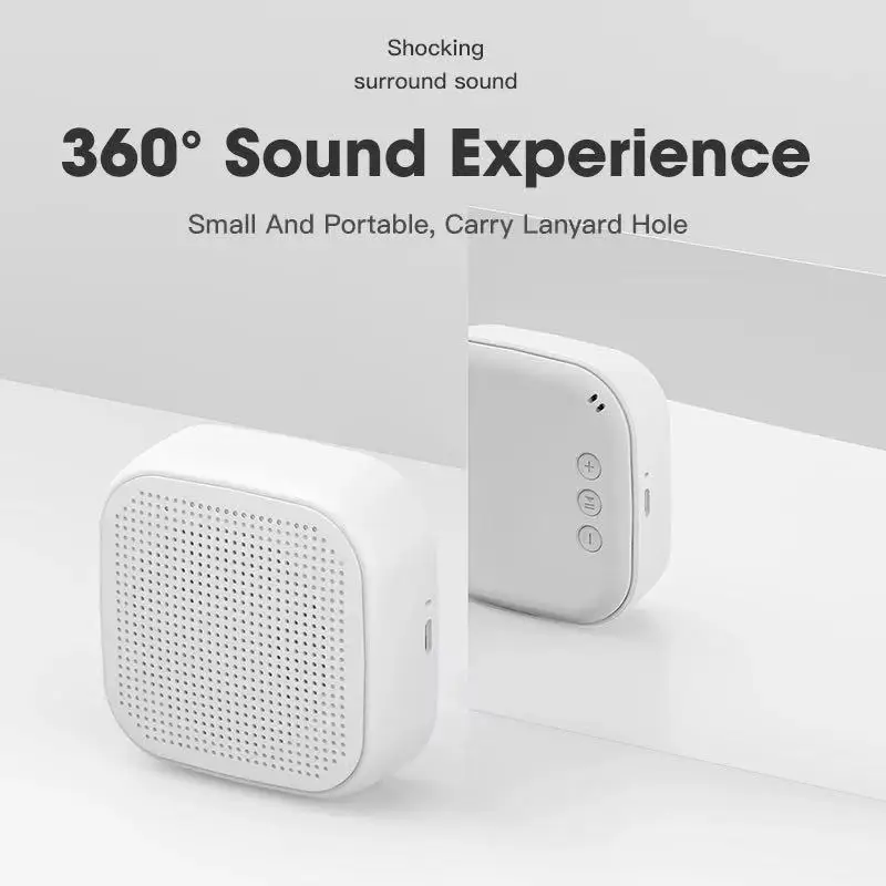 Altavoz inalámbrico con bluetooth para exteriores, mini subwoofer portátil pequeño para recibir mensajes de voz y tiempo de reproducción de 6 a 12 horas, 5,0