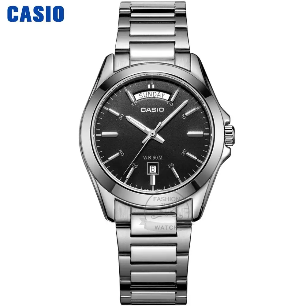 Мужские часы Casio лучший бренд класса люкс комплект кварцевые часы военные 50м Водонепроницаемые мужские часы моды Спортивные наручные часы простые Светящиеся мужские часы relogio masculino reloj hombre erkek kol saat - Цвет: MTP1370D1A1
