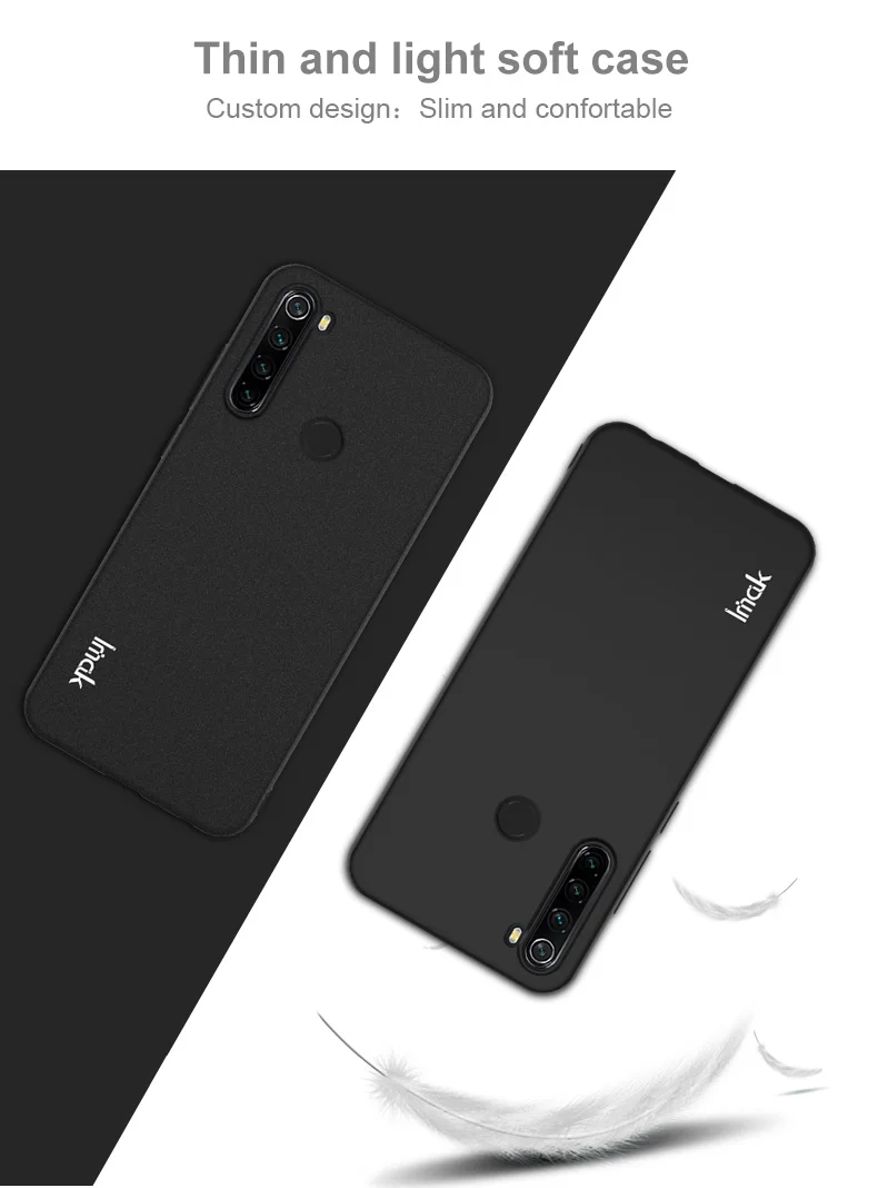 6,3 ''Redmi Note8 задняя крышка Xiaomi Redmi Note 8 чехол IMAK мягкий TPU Ковбойское матовое кольцо держатель для Funda Redmi Note 8 чехол Coque