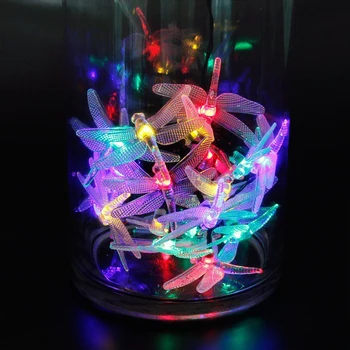 

LED Solar Powered Dragonfly Light String Christmas Decoration Supplies