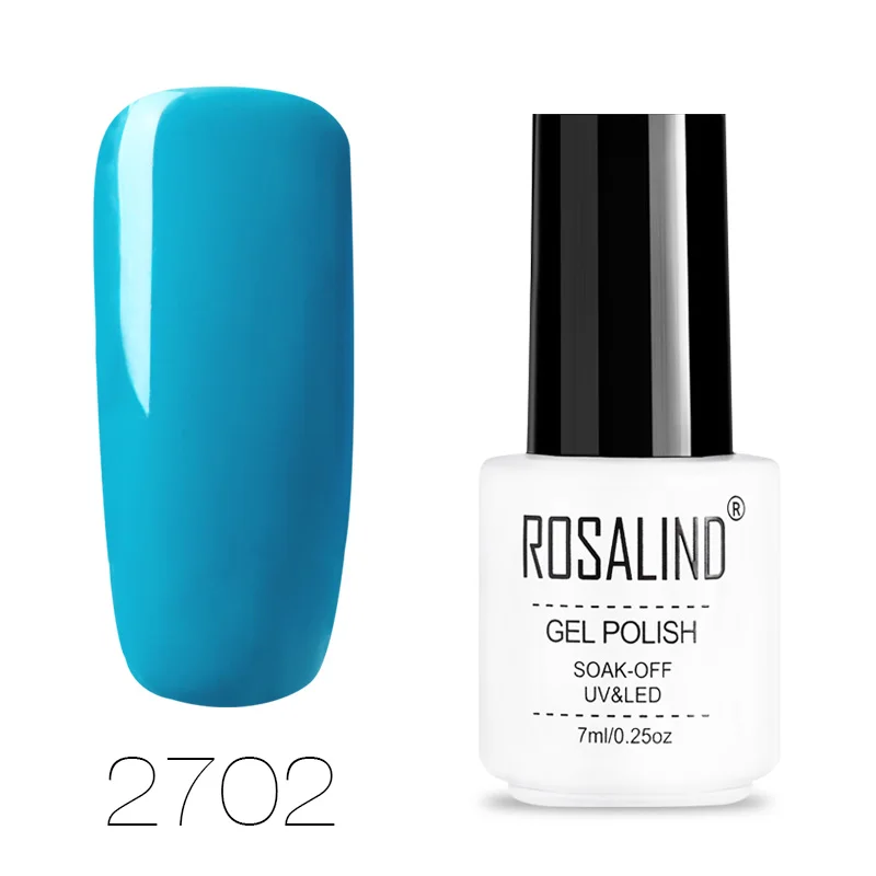 ROSALIND Гель-лак для ногтей Классический гель для ногтей Гибридный лак синий серый набор гель-лаков для ногтей маникюрный Топ основа все для ногтей Перманентный - Цвет: 2702