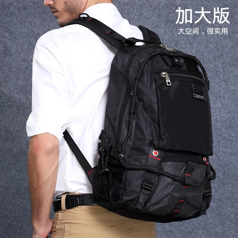 

Ultra Large Capacity Backpack Printed Logo Backpack Men's Travel Briefcase Long Distance Outdoor Students Mountain Climbing