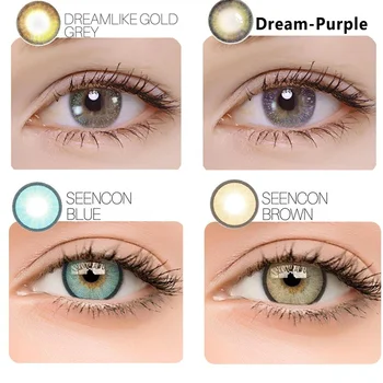 

BIG SALE 1 Pair Nature Series Big Eyes Cute Contacts Annually Colored Contact Lenses Crazy Lenses For Eyes Soft Lens 4 Colors