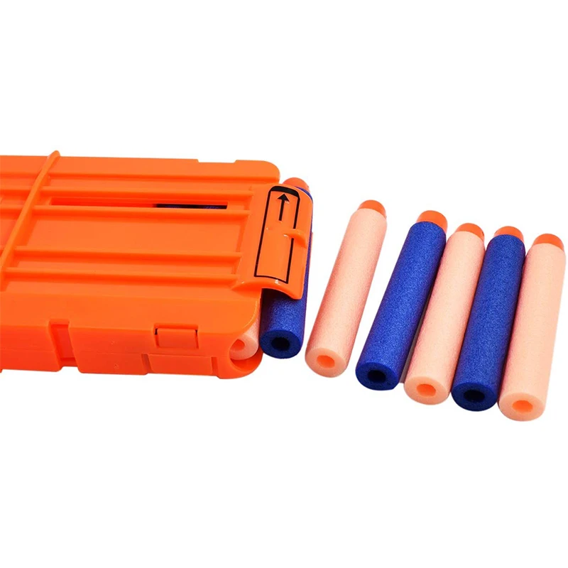12 Orange Reload Clip For Nerf Magazine 