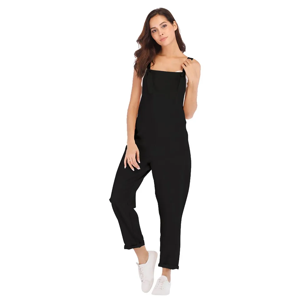 Plus Size 6XL Women Denim Jumpsuits Pants Loose Casual Wide Leg Denim