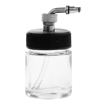 

Professional Clear Side Pot Airbrush Glass Bottle Feed Paint Cup Jar 22CC - for most Side-Pot airbrushes