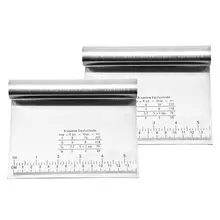 2 шт. скребок для теста из нержавеющей стали с наклейка «линейка» измельчитель кухонный резак инструмент для выпечки для изготовления торта для хлеба и выпечки