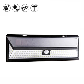 

118 LED 3 Modes Solar Power PIR Motion Sensor Wall Light Outdoor Waterproof Bright Energy Saving Yard Garden Wall Lamp