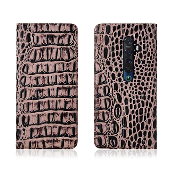 

Crocodile pattern genuine leather magnetic case card slot holder for OPPO Reno 2/OPPO Reno/OPPO Reno Z phone bag funda cover