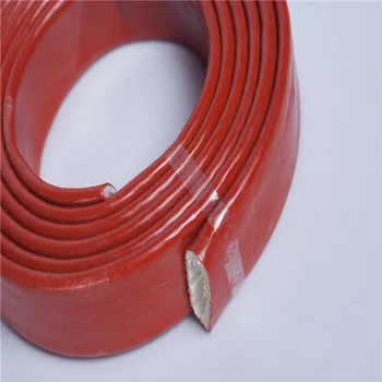 

Silicone rubber fiberglass sleeve fire retardant flame retardant high temperature red 1 meter