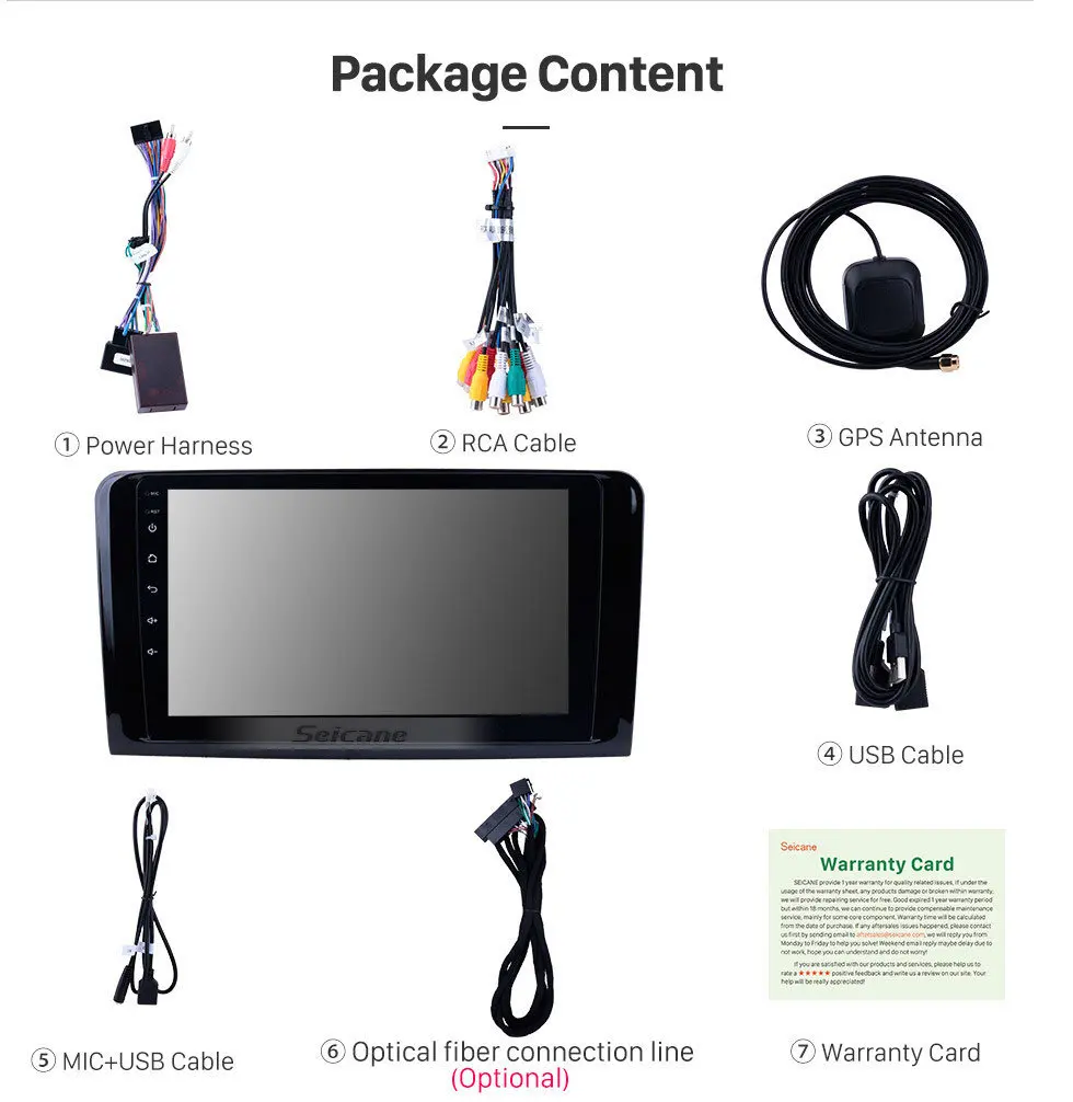 Excellent Seicane Car GPS Android 9.0 Multimedia Player For Mercedes Benz GL Class X164 GL300 GL350 GL420 GL450 GL500 GL550 2005 2006-2012 16