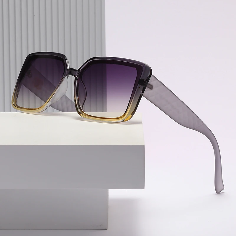 

2020 New Arrivals Trendy Sunglasses Men Woman Oversized Square Frame Brand Design Vintage Retro Gradient Diving Fishing Glasses