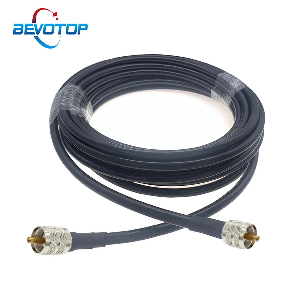 Cabo Pl259 Uhf Macho para Uhf Macho Pl259 Plug 50 Ohm Baixa Perda Pigtail Extensão Jumper para cb Rádio Ham Rádio Transmissor fm Rg213