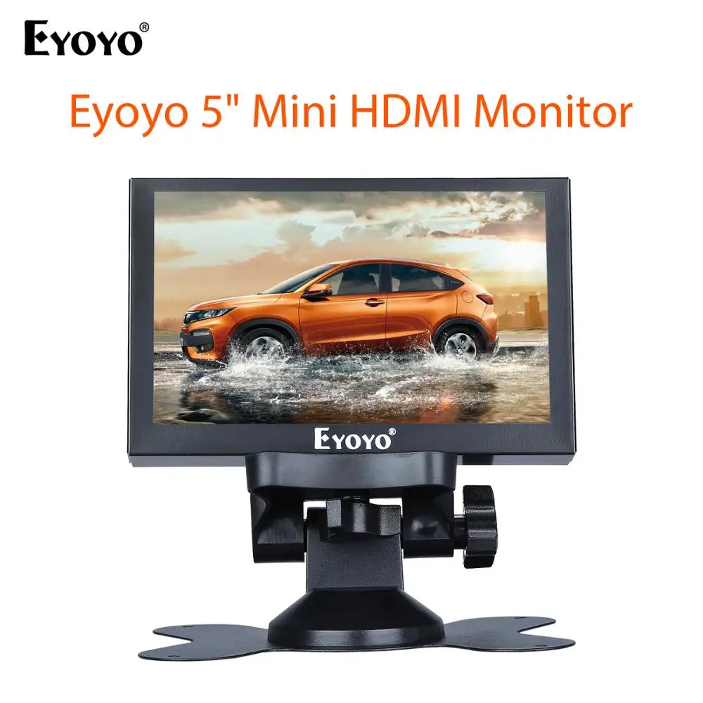 

Eyoyo 5 Inch Mini Truck Car Rear Rearview Monitor Reverse Camera LCD Screen with HDMI VGA BNC Security Backup Headrest Display