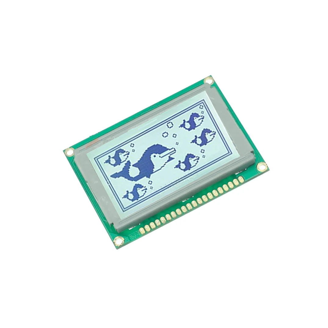 5V 12864 128*64 128X64จุด MG12864 19สีเทาขนาด75X52.7มม.หน้าจอ LCD FSTN ...