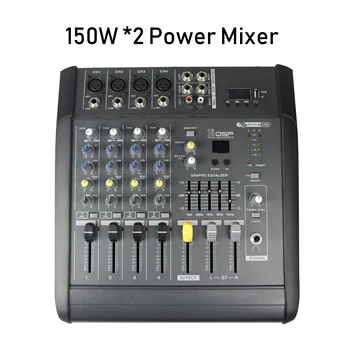 

Leicozic MX402 USB Mixer Power 150w x2 4Ohms Bluetooth Mixer Console 4-channel Mixing Console +48V Phantom Power Reverb Effect