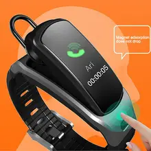 YM-M5 2in1 akıllı bilezik Bluetooth Kulaklık Spor Izci Kalp Hızı Kan Basıncı Monitörü Kablosuz Sesli Çağrı akıllı saat(China)