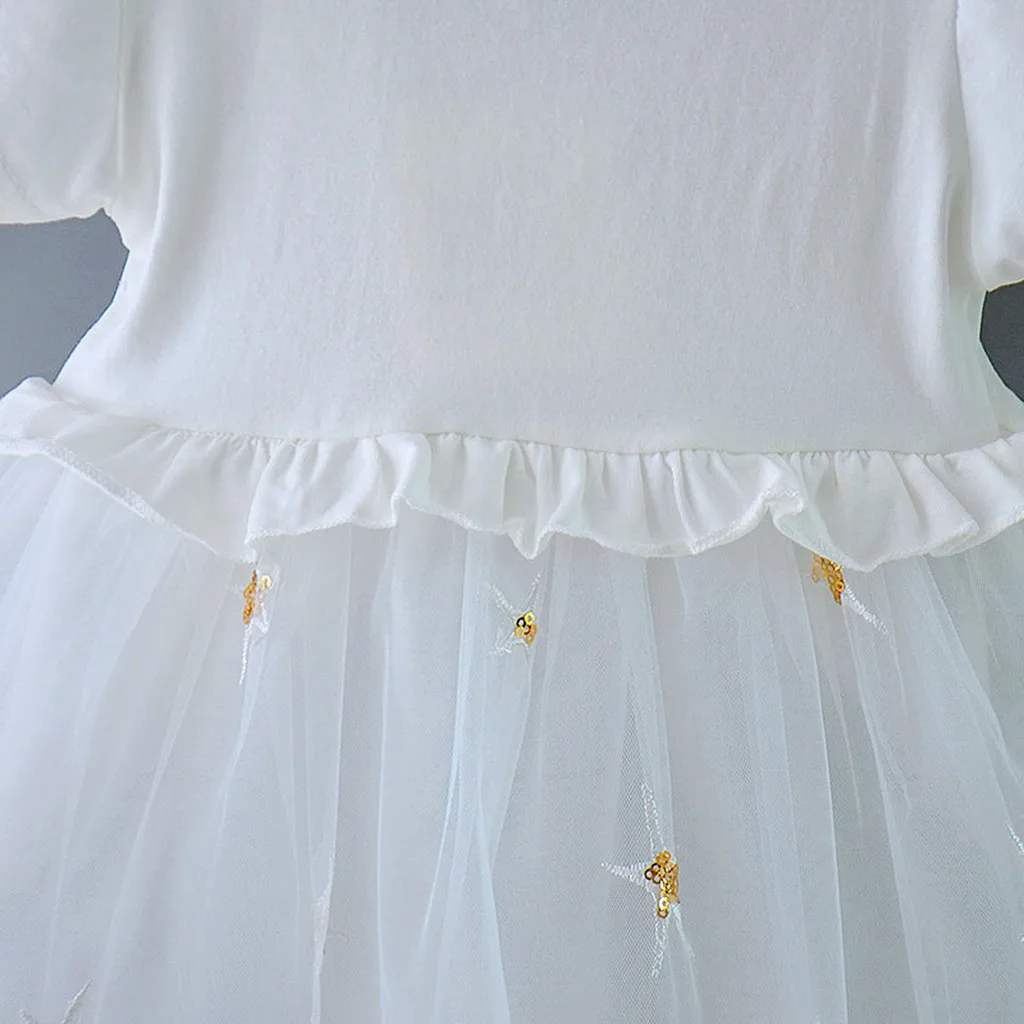 Платье для маленьких девочек с короткими рукавами и рюшами; Vestidos Infantil; Одежда для маленьких девочек; летние фатиновые платья принцессы для девочек; Robe Fille