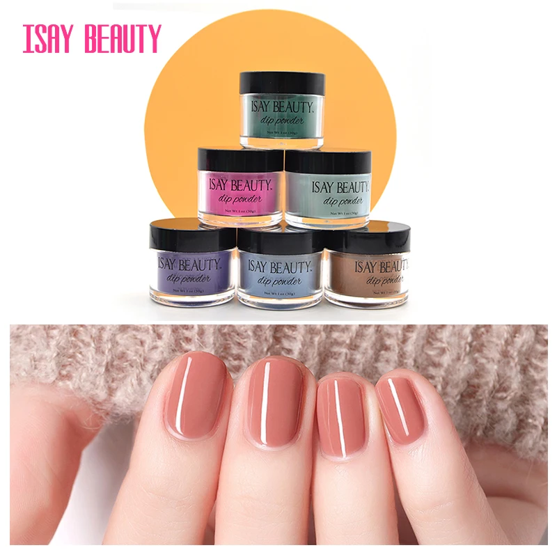 ISAYBEAUTY система dip порошка для ногтей 30 г/кор. французский белый прозрачный розовый
