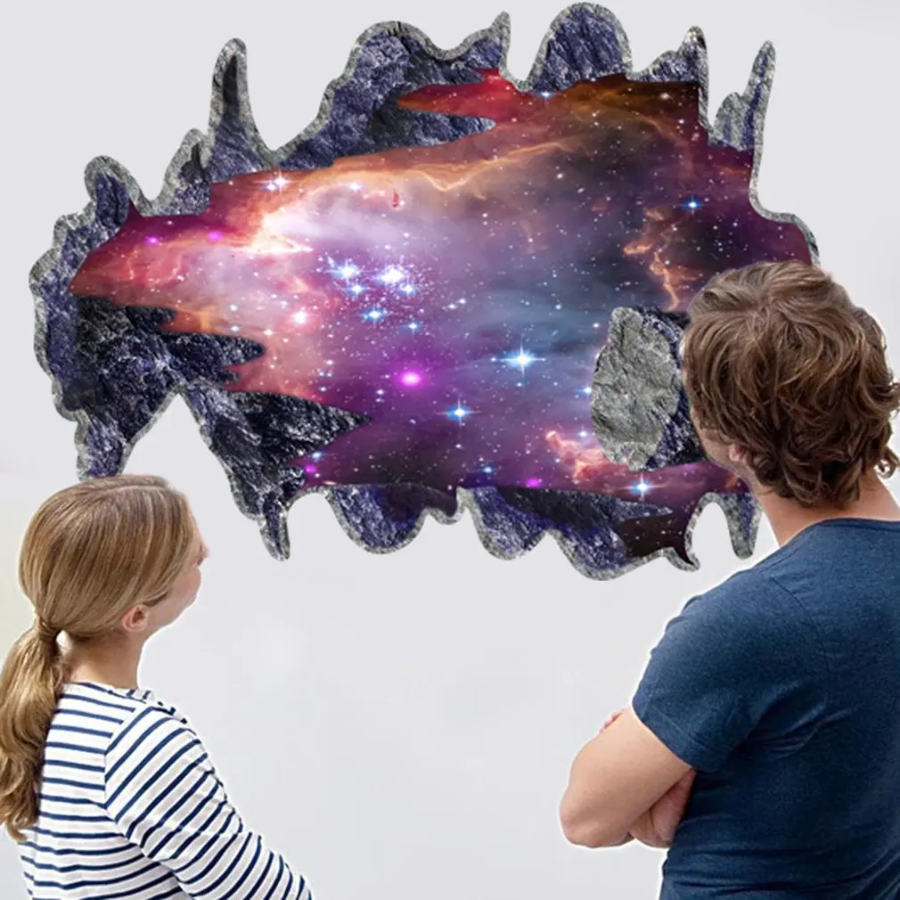 

3D Amazing Cosmos Outer Space Planet Wall Stickers Beautiful Galaxy Stickers muraux Living Rooms Home Detor Gift Stickers Toys