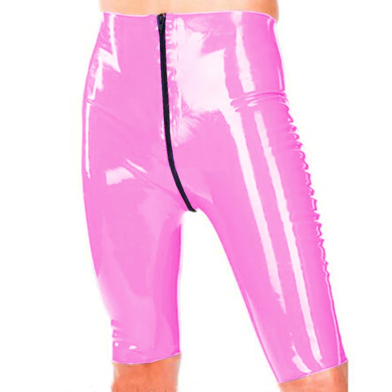 Short Pants Summer Shiny PVC Leather 