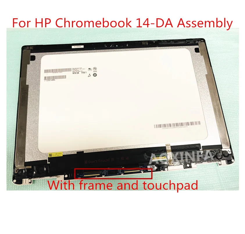 US $128.00 14inch FHD LCD touch screen digitizer display assembly and frame for HP Chromebook x360 14da 14da0000 14da0011dx 14da0012dx