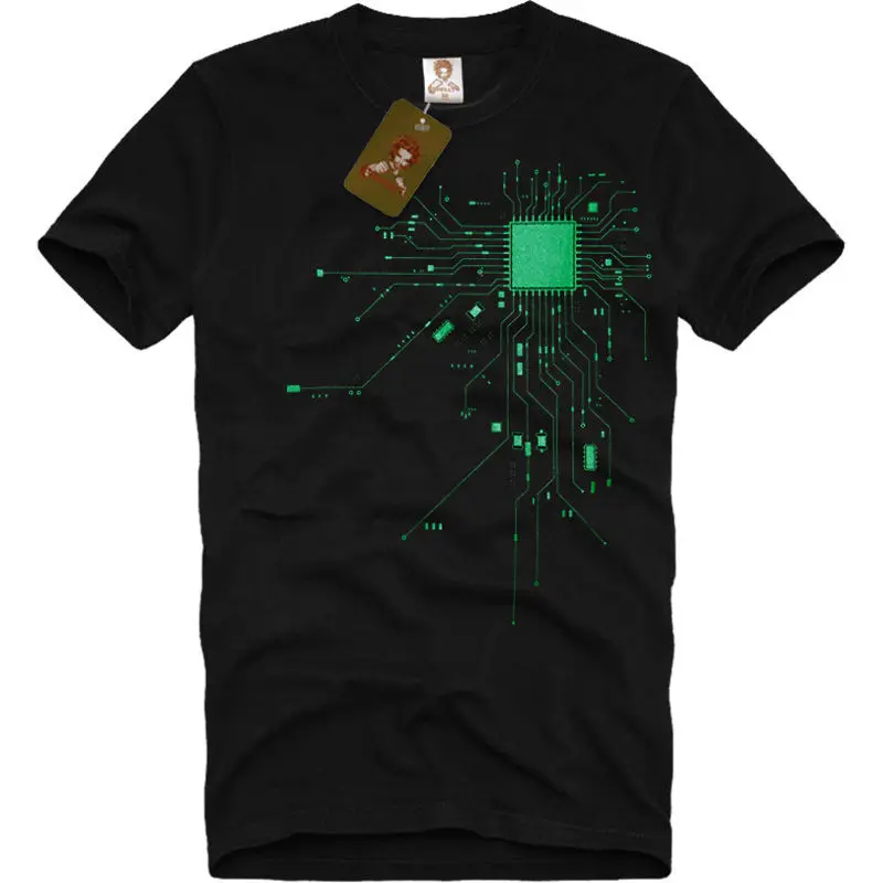 

Computer Cpu Core Heart Men'S T-Shirt Geek Nerd Freak Hacker Pc Gamer 2019 Summer Hot Sale Good Quality Cool Funny Print T Shirt