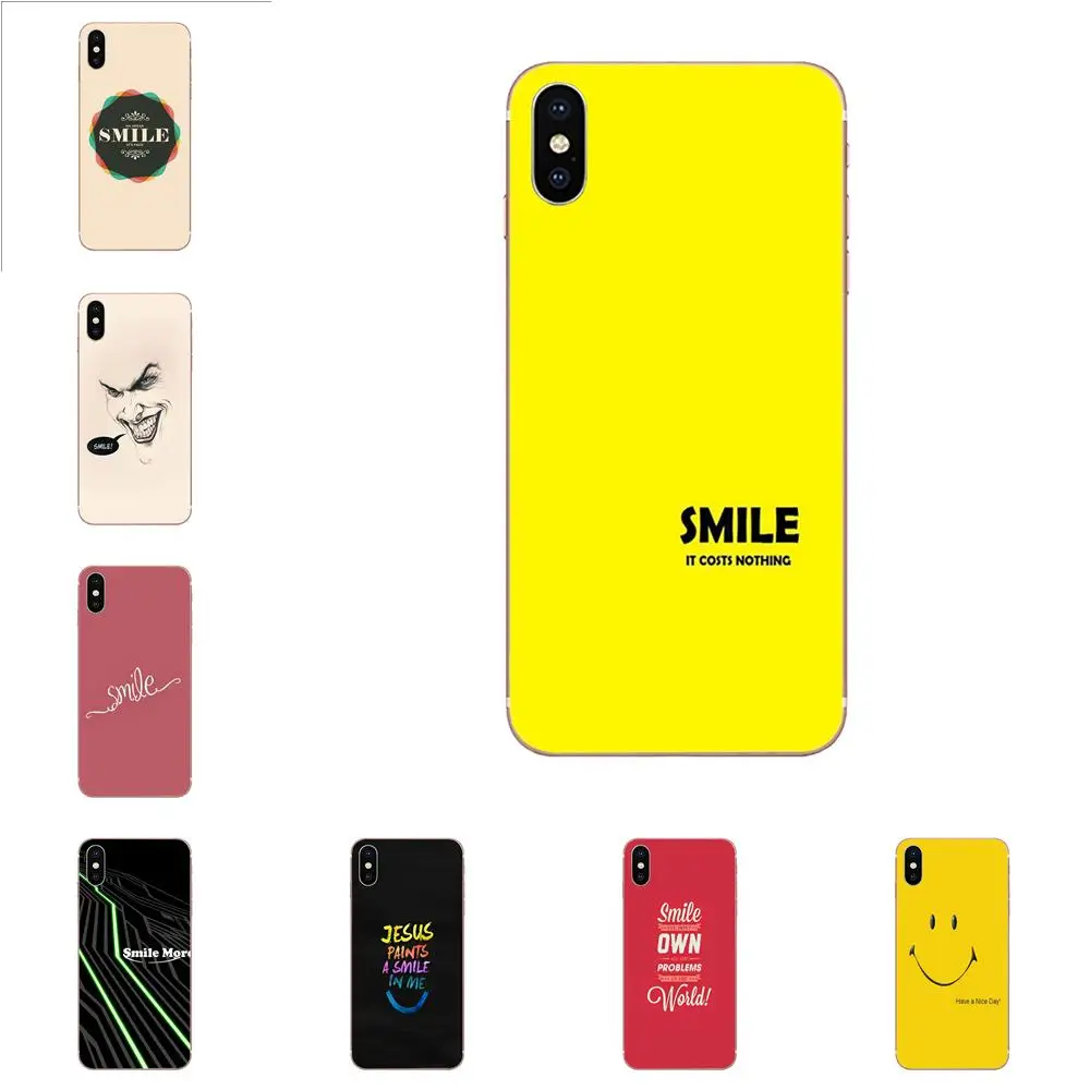 

Text Smile Quotes Phone Accessories Case For Samsung Galaxy Note 5 8 9 S3 S4 S5 S6 S7 S8 S9 S10 5G mini Edge Plus Lite