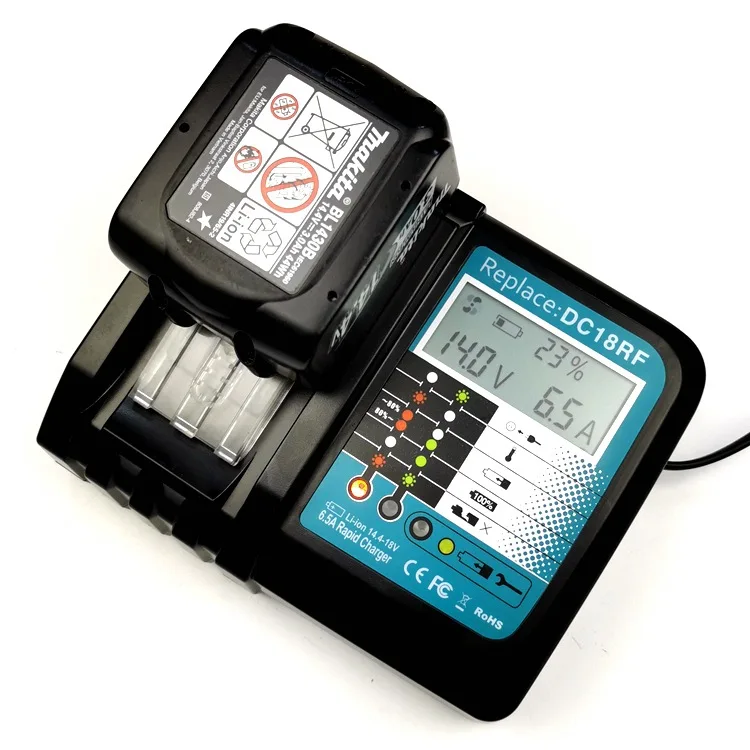 

Alternative mmakitaa Mu Tian Charger DC18RC Upgraded 6.5A Fast Charge DC18RF with USB Interface LCD