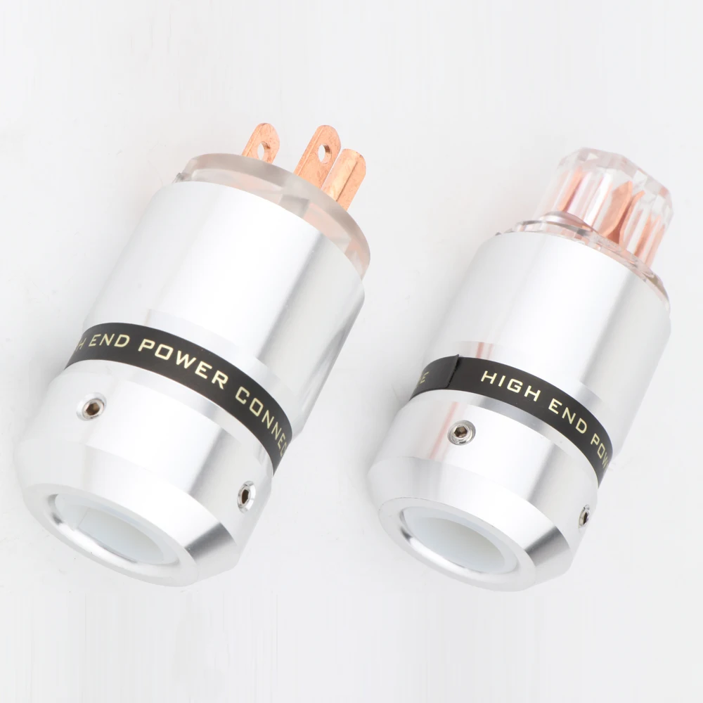 P080t p080tg p080tr neue oem x 1 paar hifi audio transparent rhodium/vergoldet us ac stromkabel verlängerung stecker – Detail 6