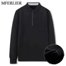 Весна осень плюс размер рубашка поло 5XL 6XL 7XL 8XL бюст 140 см флисовая повседневная мужская рубашка Поло