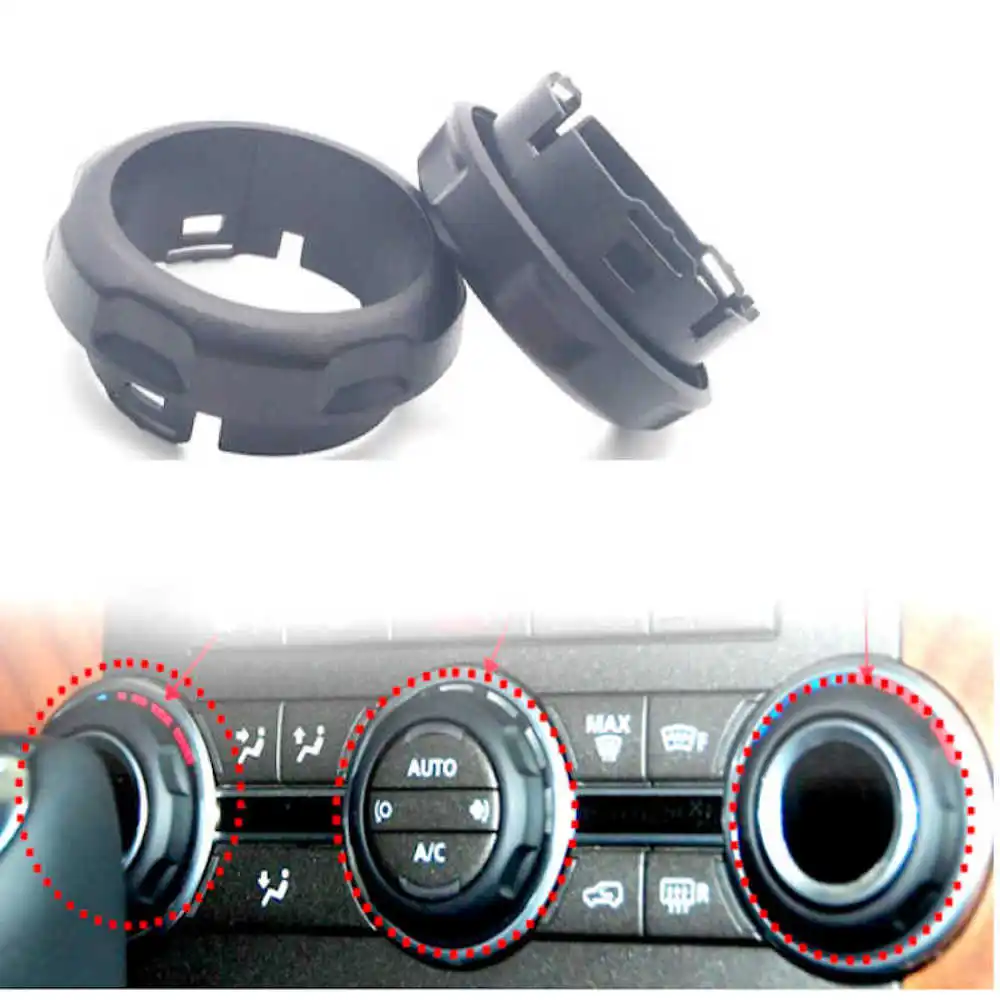 

ROLLSROVER Car Interior Air Condition A/C Adjust Knob Audio Button Cover Ring Trim For Range Rover Sport 2009-2013 Discovery 4