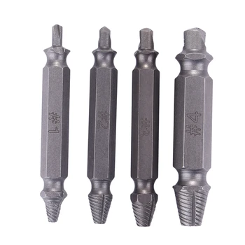 

4 Pcs/set Damage Screw Bolt Remover Double Side Damaged Screw Extractor Drill Bits Out Bolt Stud Car Tool S2 Steel