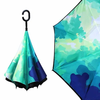 

Reverse Umbrella Inverted Anti UV Umbrella Man Umbrellas C Handle Windproof Women Sun and Rain invertido Paraguas Parapluie