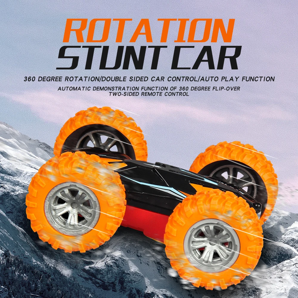 2.4G RC Stunt Car Remote Control Cars Rotate 360 Flip Double Sided Rock Crawler