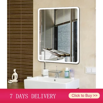 

Makeup LED Mirror Bathroom Vanity Cosmetic Miroir Espejo Bath Mirror Anti-fog Wall Mounted Smart Light Mirror Bath Fixture HWC