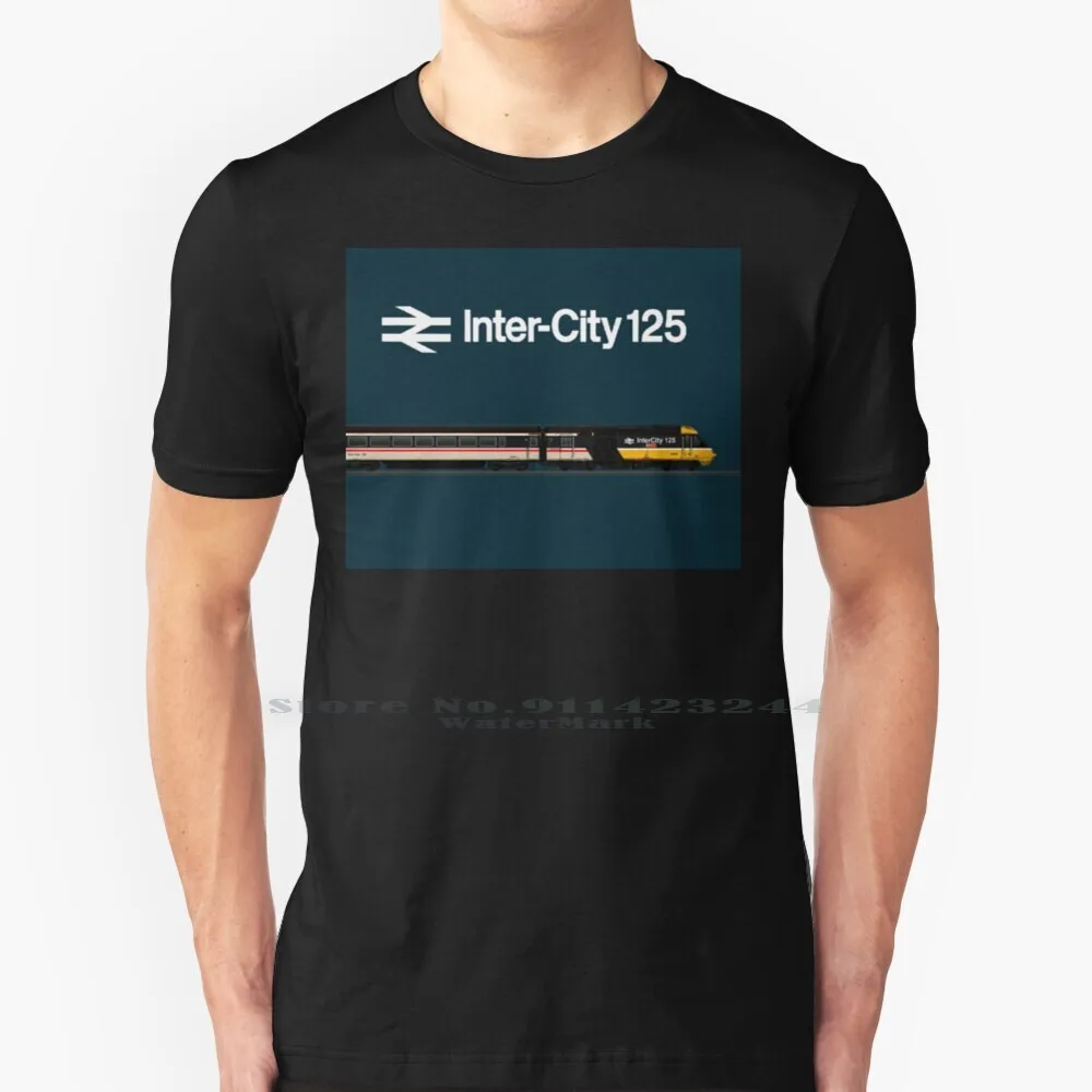 Intercity 125 Locomotiva Maglietta Stagionata 100% Puro Cotone Stagionato Intercity 125 British Rail Hst Train Railway Railroad