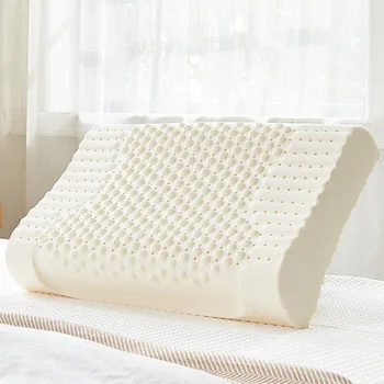 

Natural Latex Pillow With Pillowcase Cervical Vertebrae Health Care Orthopedic Massage Bed Pillows For Sleeping