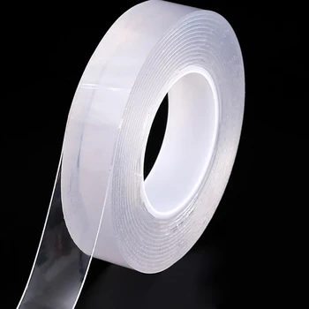 

1M/3M Nano Magic Tape Double Sided Tape Transparent NoTrace Reusable Waterproof Adhesive Tape Cleanable Home gekkotape