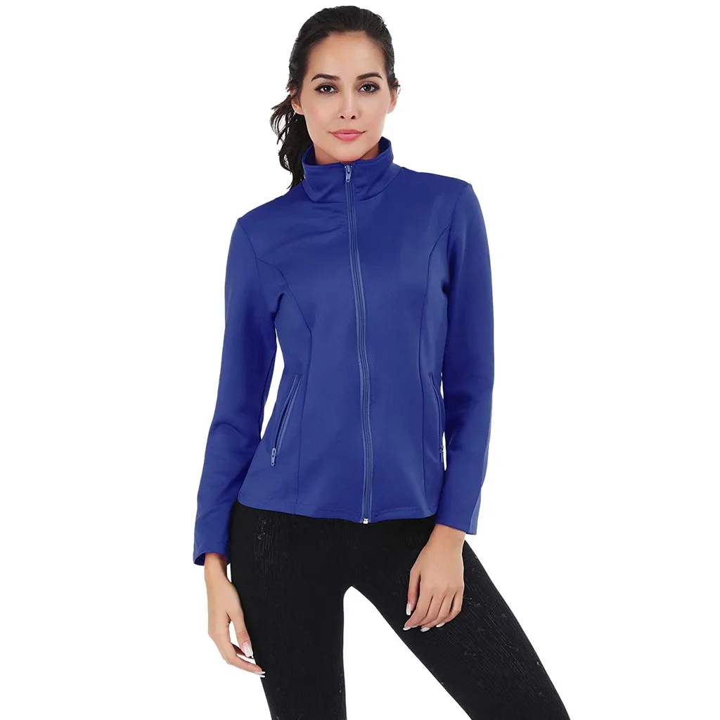 Негабаритная толстовка женская однотонная с длинным рукавом на молнии карманы для бега спортивная куртка Толстовка sudadera mujer bluza damска bluzy