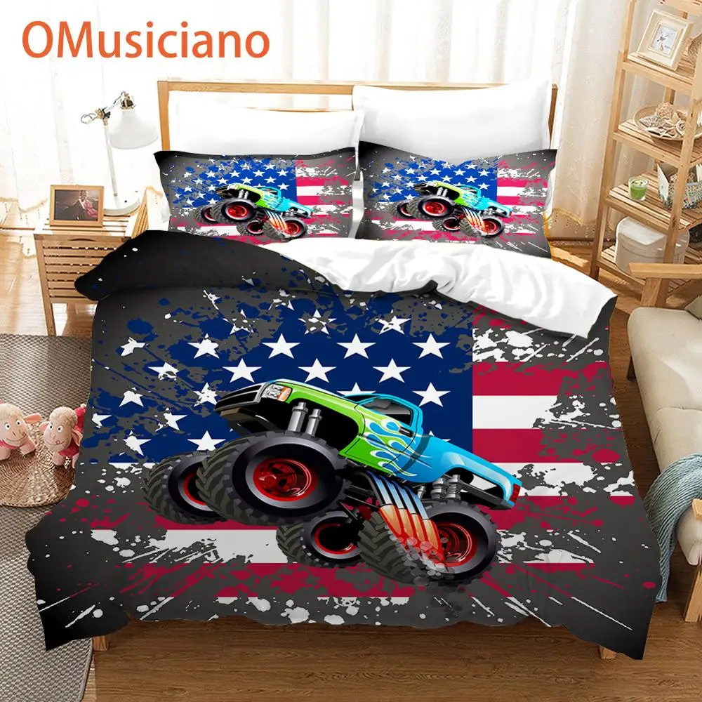 

American flag design nostalgic retro car truck bedding set comforter / duvet cover set full queen kingï¼Œbedclothes 3pcs