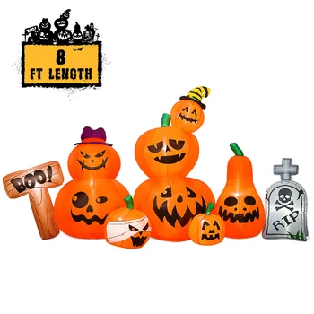 

YUNLIGHTS 2.4x1.2m Durable Halloween Shopping Mall Garden Party Patio Inlatable Model Inlatable Pumpkins Air Blown Up